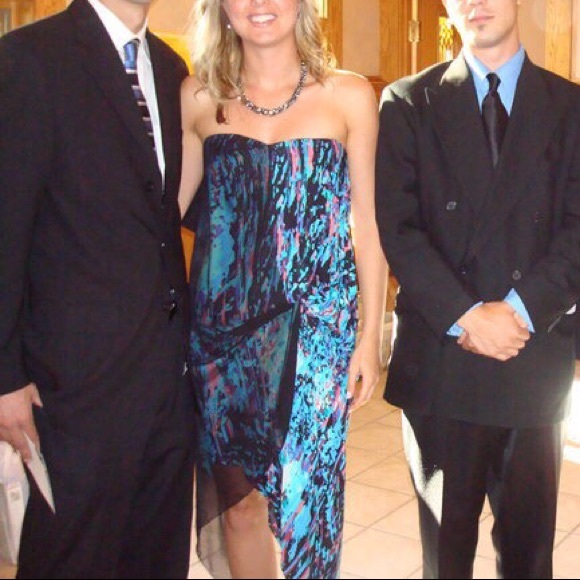 Strapless Silk Dress BCBGMAXAZRIA RunwayCollection - Picture 2 of 9